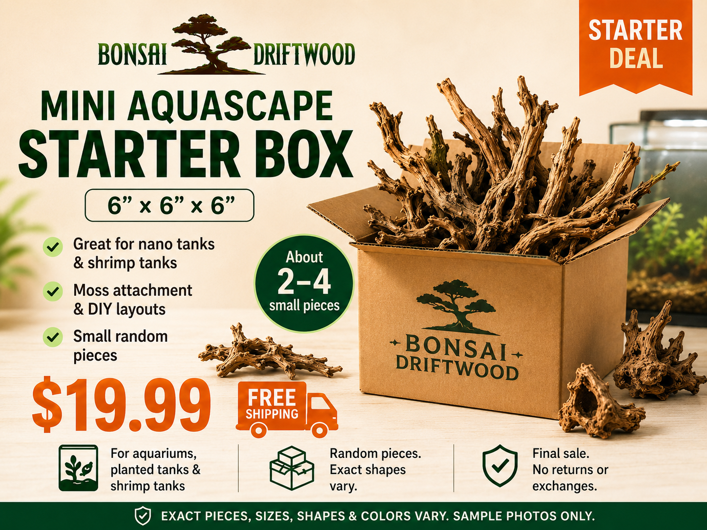 Sample Mini Aquascape Starter Box